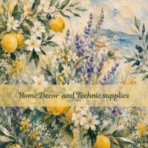 Mediterranean Lemon Lavender Botanical Elegance 
