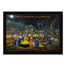 Halloween party invitations