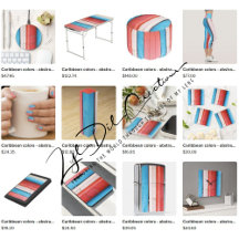 Gifts with Caribbean colors - abstract design