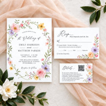 Romantic Pastel Wildflower Wedding Suite