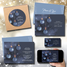 BLUE CHRISTMAS TREE AND ORNAMENTS COLLECTION