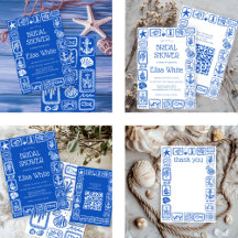 Love Note from the Sea Whimsical Bridal Shower Set