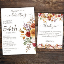 Fall Foliage Autumn Colors Birthday Party