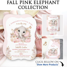 Elephant Pink Fall Baby Shower