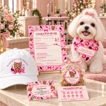 Chic Blush Pink Dog Groomer Salon Business