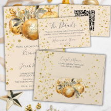 Elegant Gold Beige Christmas Wedding Suite