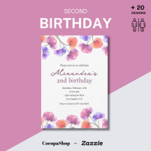 🎂 2nd Birthday Invitations – Girl & Boy 🎉✨2