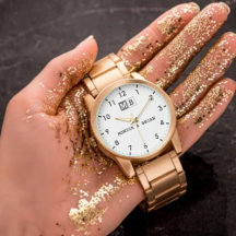 Luxury romantic couple monogram watch gift