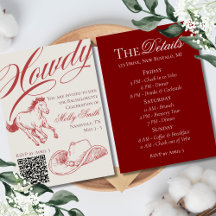 Red Western Cowgirl Camp Bachelorette Party Suite