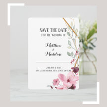 Floral Elegant Simplistic Wedding Invitations