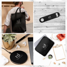 Classic Monogram Black & White | Groomsmen Gifts