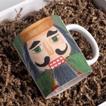 Nutcracker and folk art mugs