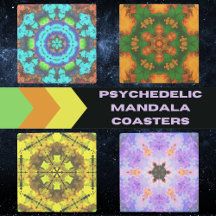 Psychedelic Mandala Coasters