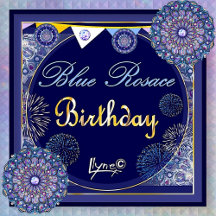 Blue Rosace Birthday