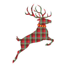 Plaid Reindeer Holiday Cheer