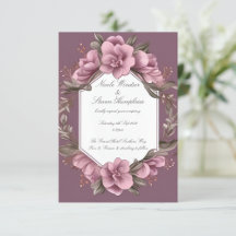 Together Forever Mauve Wedding Invitations