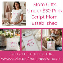 Mom Gifts Under $30 Pink Script Mom Established