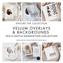 2025 Graduation Vellum Overlays & Backgrounds