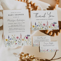 Elegant Wildflower Meadow Baby Shower Collection