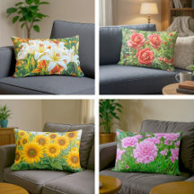 Floral Lumbar Pillows