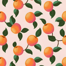  Vintage Peaches with Green Leaves Collection