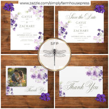 Purple Boho Wildflowers White Wedding