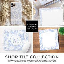 HOME OFFICE   Vintage Blue Venetian Floral