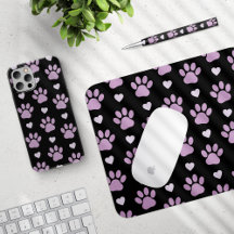 Purple Paws, Hearts - Home Decor and Accessories