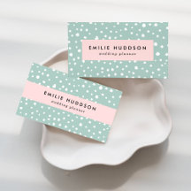Mint Dalmatian Spots Business Cards Collection