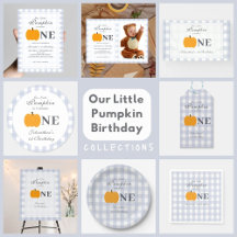Modern Little Pumpkins Pastel Birthday 