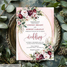 Boho Burgundy Blush Gold Wedding Suite 212W