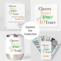 40th Birthday Halloween Cheers Spooky Party