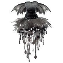 Evil Fairy Gown   Gothic Black Vampy Glam Rock