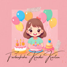 Farbenfrohe Kinder Karten