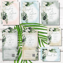 Boho Tropical Wedding Suite Cards