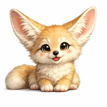 Happy Fennec Fox Cute Positive Vibes Design