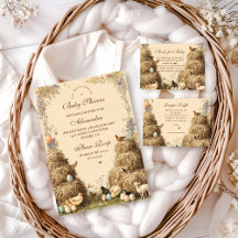 Rustic Barnyard Farm Animals Baby Shower