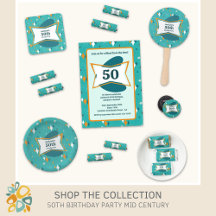 50th Birthday Party Retro Mid Century Collection