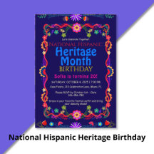 National Hispanic Heritage Birthday Colorful Flora