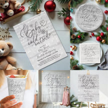 Baby It's Cold Outside Gray Baby Shower