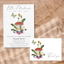 Mushrooms and Dandelions baby shower