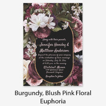 Euphoria Burgundy and Pink Floral