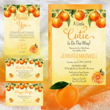 A Little Cutie Orange Citrus Baby Shower  Sprinkle