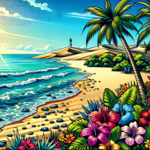 Tropical Ocean Aloha Vacation