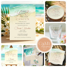 Beach Bachelorette Weekend Watercolor Collection