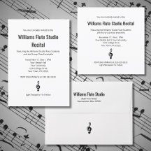 Simple Treble Clef Music Studio Recital 