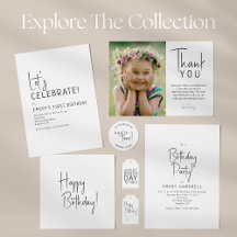 Minimalist Gender Neutral Birthday Collection