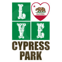 Love Cypress Park California State Flag Heart