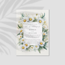 Watercolor Wildflower Daisies