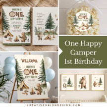 One Happy Camper Kids Birthday